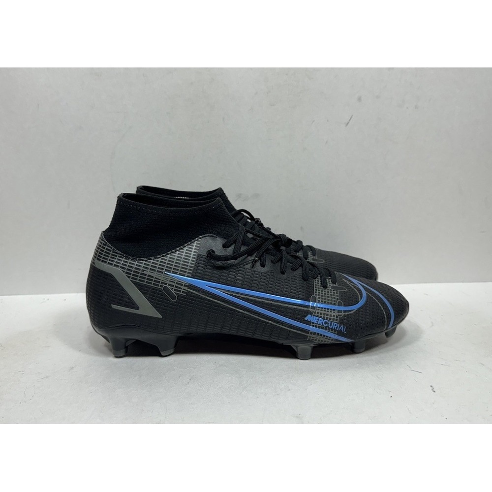 Nike Mercurial Superfly 8 Academy FG MG Black Blue CV0843-004 Men's Size 9.5